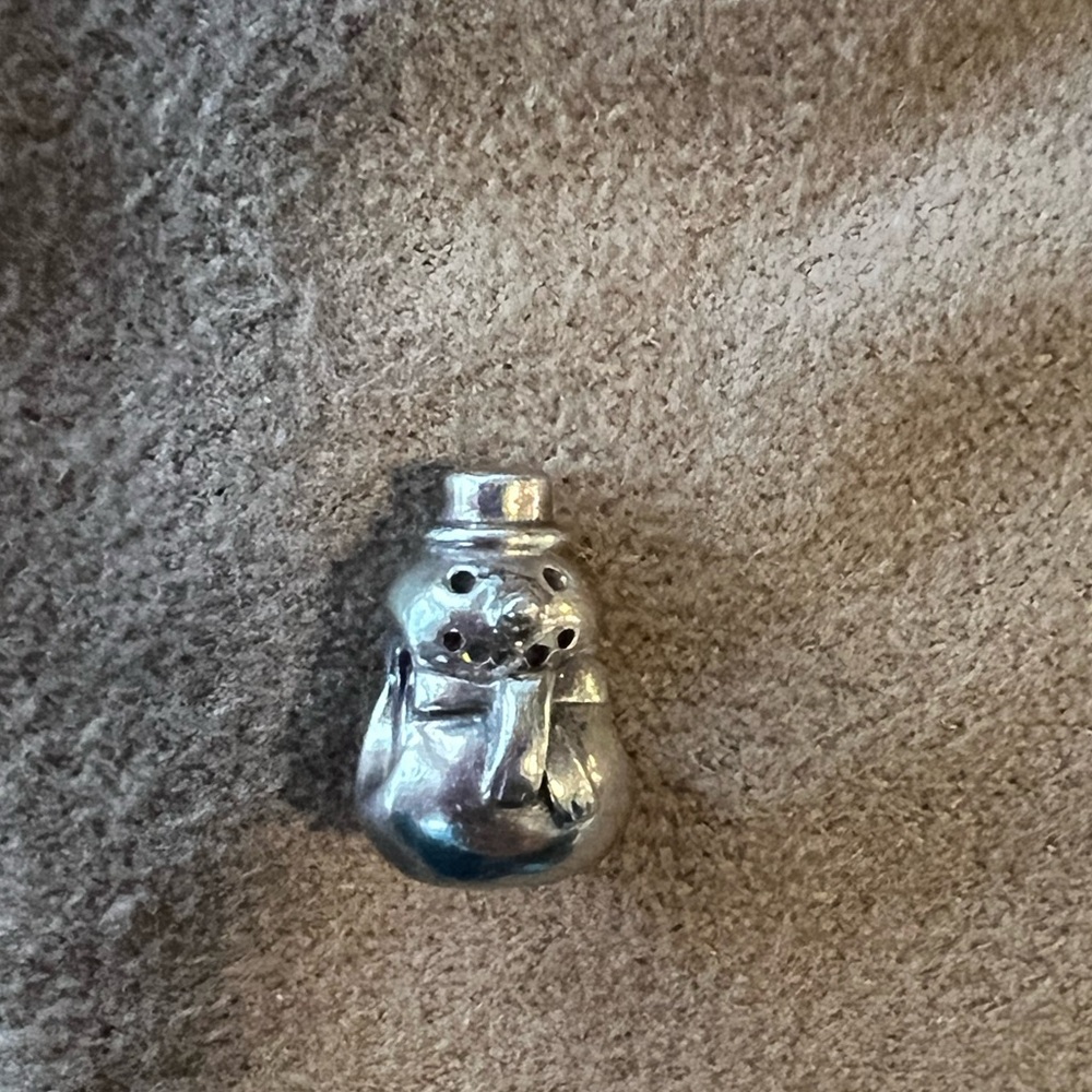 Pandora Snowman Charm discontinued. Great condition.  Sterling Silver